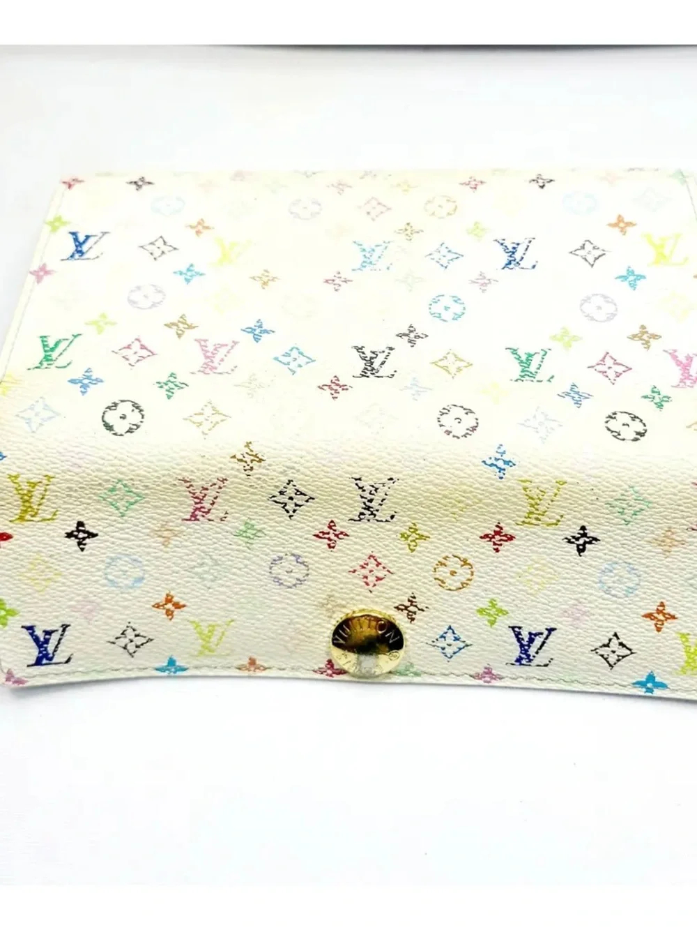 Louis Vuitton White Multicolor Monogram Flap Continental Wallet